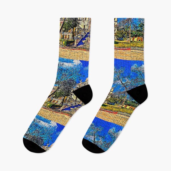 Item preview, McLennan County Courthouse in Waco, Texas - impressionist painting designed and sold by NickoPrints.