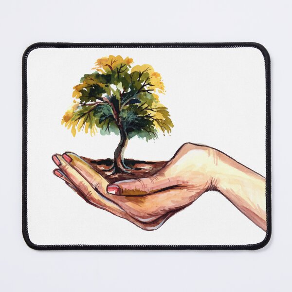 Item preview, hand drawing girl holding tree designed and sold by shoping11228.