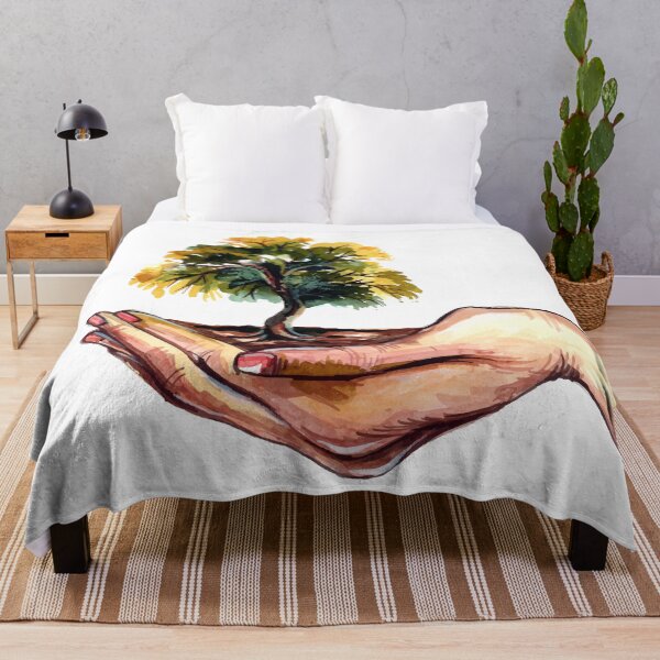 Item preview, hand drawing girl holding tree designed and sold by shoping11228.