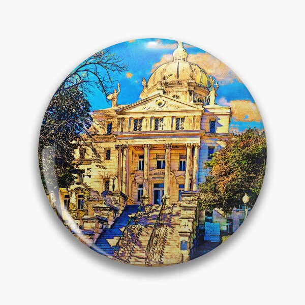 Item preview, McLennan County Courthouse in Waco, Texas - digital painting with vintage look designed and sold by NickoPrints.