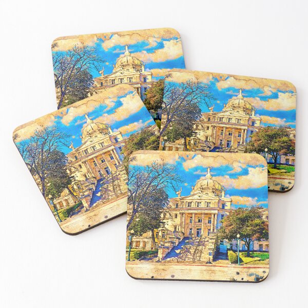 Item preview, McLennan County Courthouse in Waco, Texas - digital painting with vintage look designed and sold by NickoPrints.