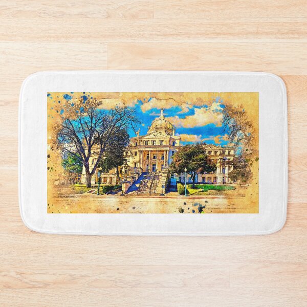 Item preview, McLennan County Courthouse in Waco, Texas - digital painting with vintage look designed and sold by NickoPrints.