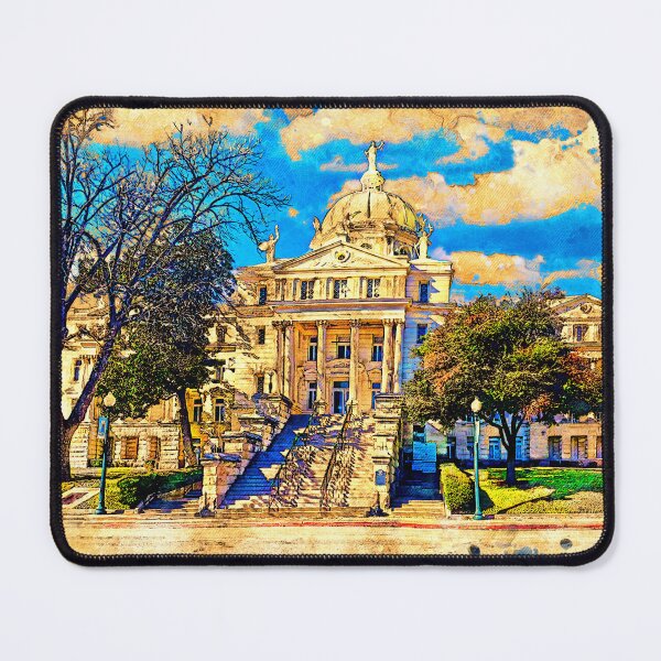Item preview, McLennan County Courthouse in Waco, Texas - digital painting with vintage look designed and sold by NickoPrints.