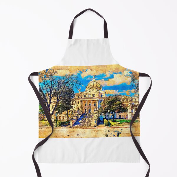 Item preview, McLennan County Courthouse in Waco, Texas - digital painting with vintage look designed and sold by NickoPrints.