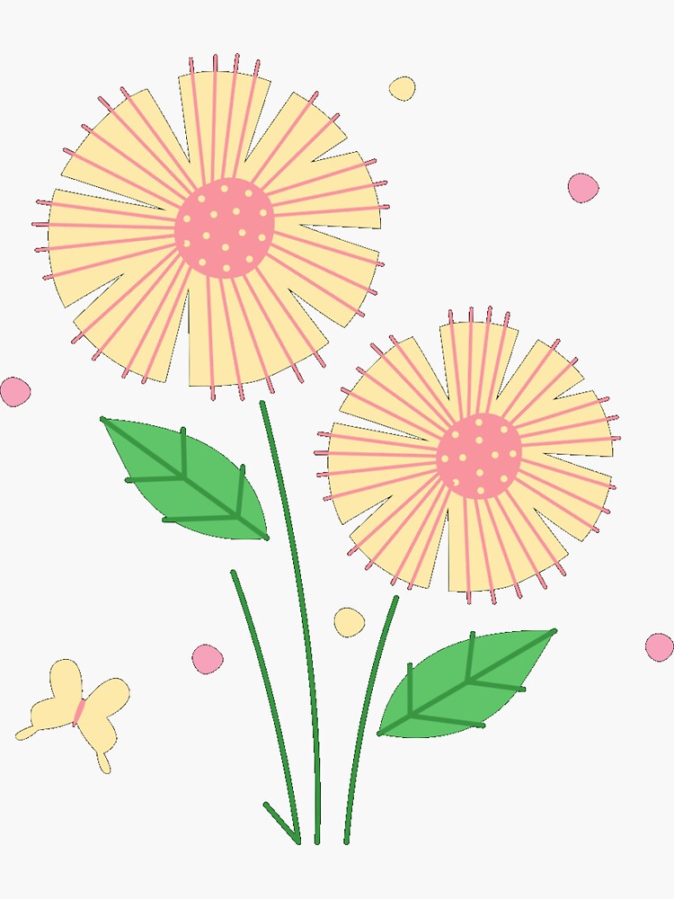 Thumbnail 3 of 3, Sticker, Flowers - Floral art Design by JiggsFashion designed and sold by JiggsFashion.