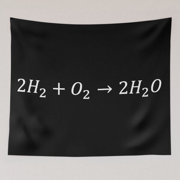 Item preview, water formation chemical reaction dark version designed and sold by NoetherSym.
