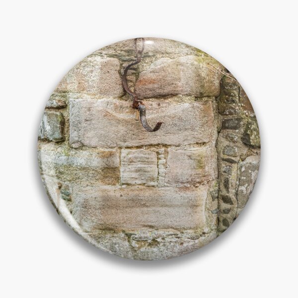 Item preview, Metal collar chain for prisoners attached to a stone wall at the tolbooth in Kirkcudbright, Dumfries and Galloway, Scotland designed and sold by SnapTPhotograph.