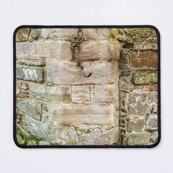 Item preview, Metal collar chain for prisoners attached to a stone wall at the tolbooth in Kirkcudbright, Dumfries and Galloway, Scotland designed and sold by SnapTPhotograph.