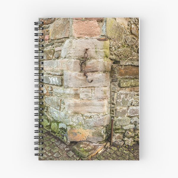 Item preview, Metal collar chain for prisoners attached to a stone wall at the tolbooth in Kirkcudbright, Dumfries and Galloway, Scotland designed and sold by SnapTPhotograph.
