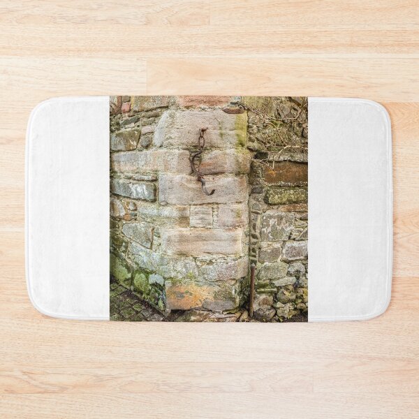 Item preview, Metal collar chain for prisoners attached to a stone wall at the tolbooth in Kirkcudbright, Dumfries and Galloway, Scotland designed and sold by SnapTPhotograph.
