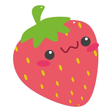 Artwork thumbnail, Strawberry Cute Face by JiggsFashion