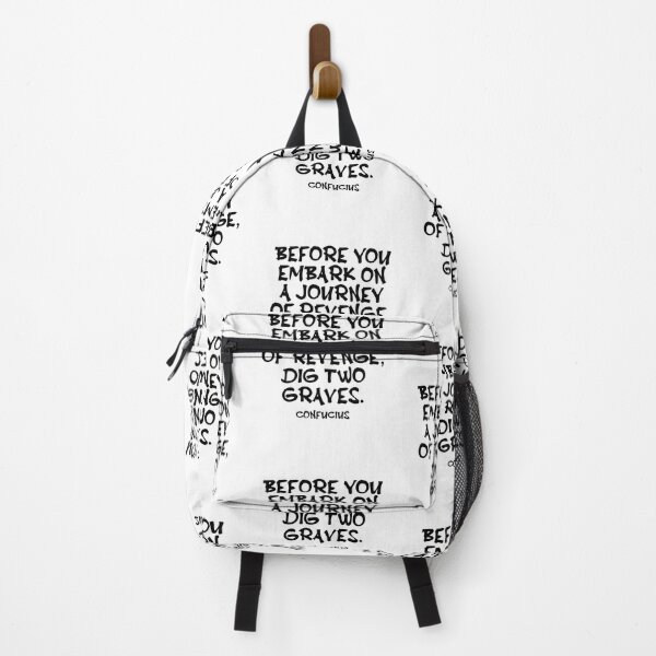 Item preview, Confucius Quote - Before You Embark On A Journey Of Revenge Dig Two Graves - Wisdom Quote - Black designed and sold by PhiloJourney.