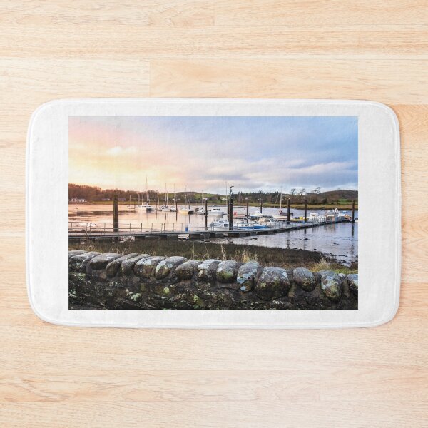 Item preview, Sunset over Kirkcudbright pier and harbour in winter, Dumfries and Galloway, Scotland designed and sold by SnapTPhotograph.