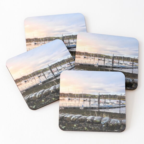 Item preview, Sunset over Kirkcudbright pier and harbour in winter, Dumfries and Galloway, Scotland designed and sold by SnapTPhotograph.