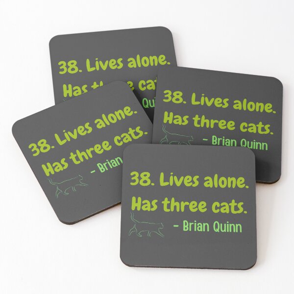 Item preview, 38. Lives alone. Has three cats. Funny designed and sold by LukjanovArt.