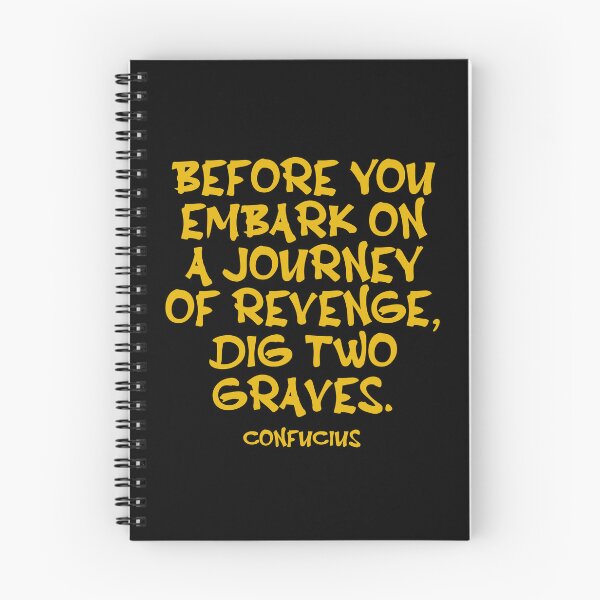 Item preview, Confucius Quote - Before You Embark On A Journey Of Revenge Dig Two Graves - Wisdom Quote - Gold designed and sold by PhiloJourney.
