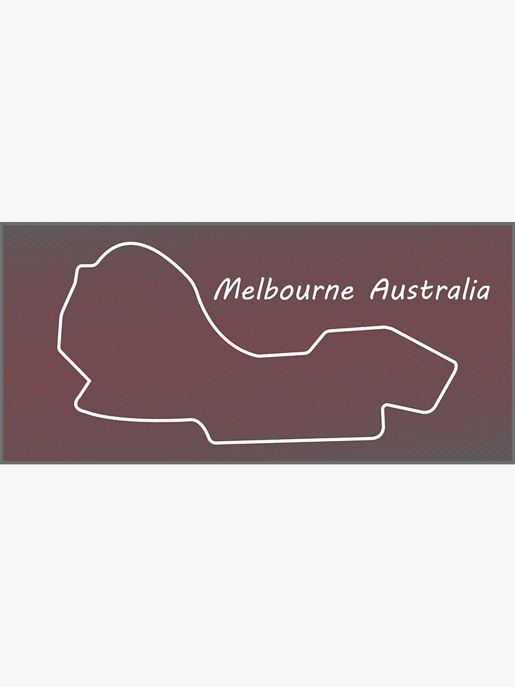 "Melbourne Australia F1 Race track " Sticker by DesignCaption Redbubble