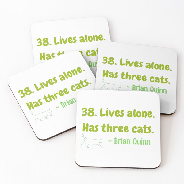 Item preview, 38. Lives alone. Has three cats. Funny designed and sold by LukjanovArt.