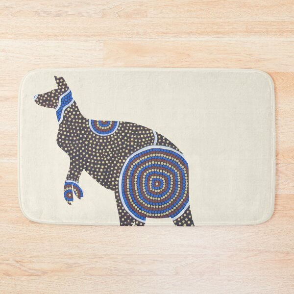Item preview, Kangaroo Silhouette Dotted Aboriginal Art Pattern designed and sold by More than Myriad.