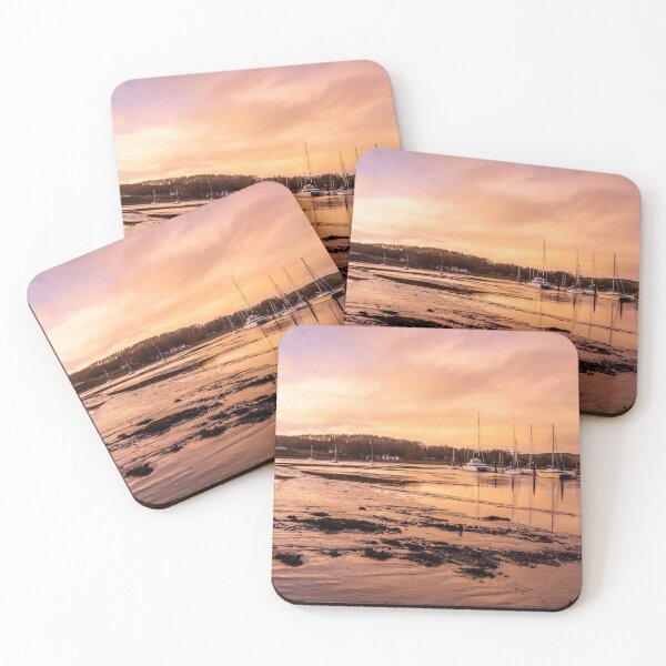 Item preview, Golden Sunset over the River Dee estuary and Kirkcudbright marina, Dumfries and Galloway, Scotland designed and sold by SnapTPhotograph.