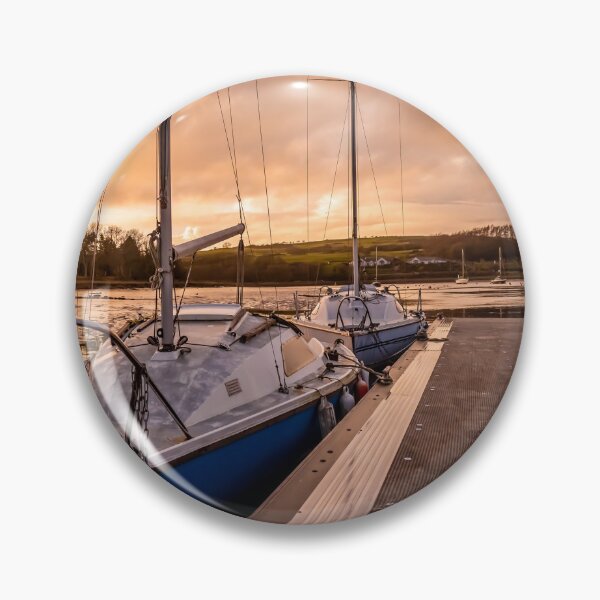 Item preview, Yachts moored at Kirkcudbright marina at sunset in winter on the River Dee estuary, Dumfries and Galloway, Scotland designed and sold by SnapTPhotograph.