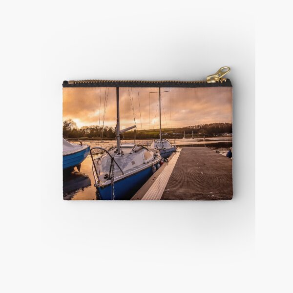 Item preview, Yachts moored at Kirkcudbright marina at sunset in winter on the River Dee estuary, Dumfries and Galloway, Scotland designed and sold by SnapTPhotograph.