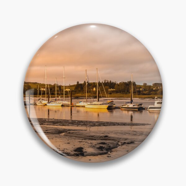 Item preview, Yachts and boats moored at Kirkcudbright Marina, reflecting on the water at sunset during low tide, Dumfries and Galloway, Scotlands designed and sold by SnapTPhotograph.