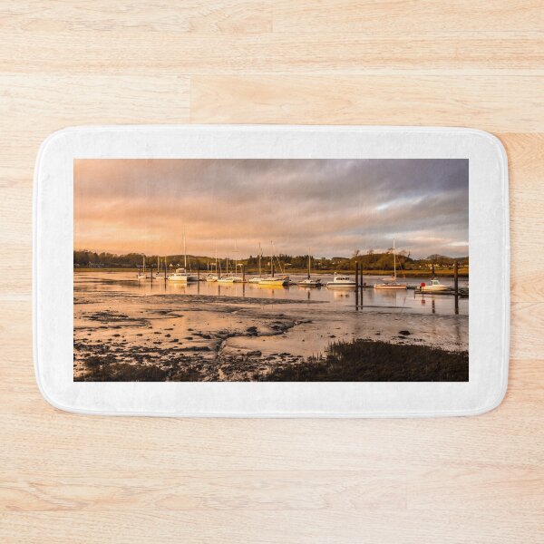 Item preview, Yachts and boats moored at Kirkcudbright Marina, reflecting on the water at sunset during low tide, Dumfries and Galloway, Scotlands designed and sold by SnapTPhotograph.