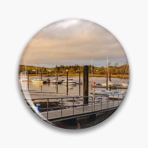Item preview, Sunset over Kirkcudbright marina and harbour in winter, with boats moored, Dumfries and Galloway, Scotland designed and sold by SnapTPhotograph.