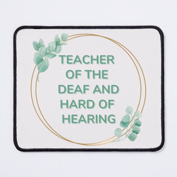 Item preview, Teacher of the Deaf and Hard of Hearing (TOD) in Greenery Hoop designed and sold by Hear4theEars.