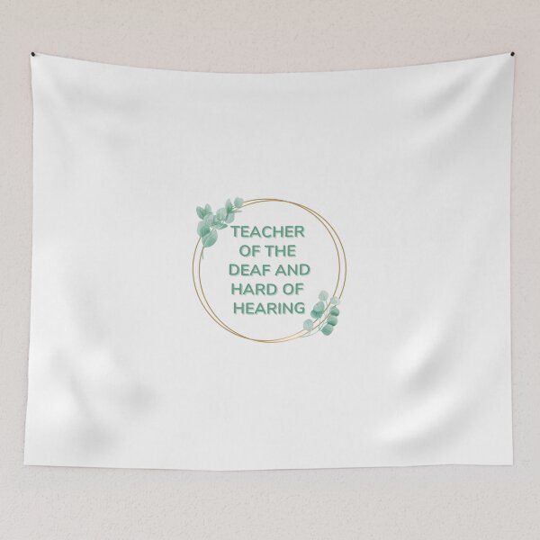 Item preview, Teacher of the Deaf and Hard of Hearing (TOD) in Greenery Hoop designed and sold by Hear4theEars.