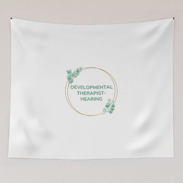 Item preview, Developmental Therapist - Hearing in Greenery Hoop designed and sold by Hear4theEars.