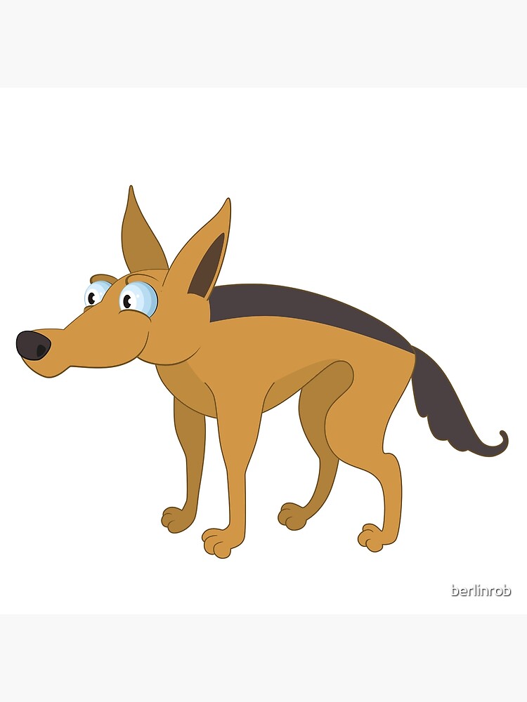 Cute Cartoon Jackal Greeting Card By Berlinrob Redbubble