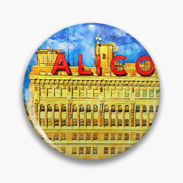 Item preview, ALICO Building in downtown Waco, Texas - pen and watercolor designed and sold by NickoPrints.