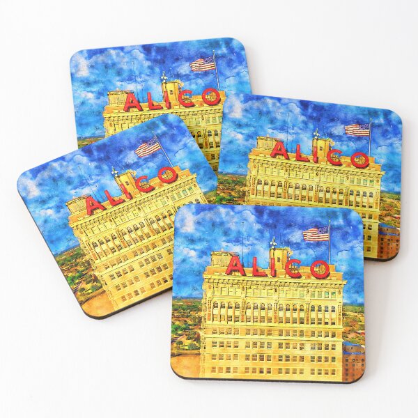 Item preview, ALICO Building in downtown Waco, Texas - pen and watercolor designed and sold by NickoPrints.