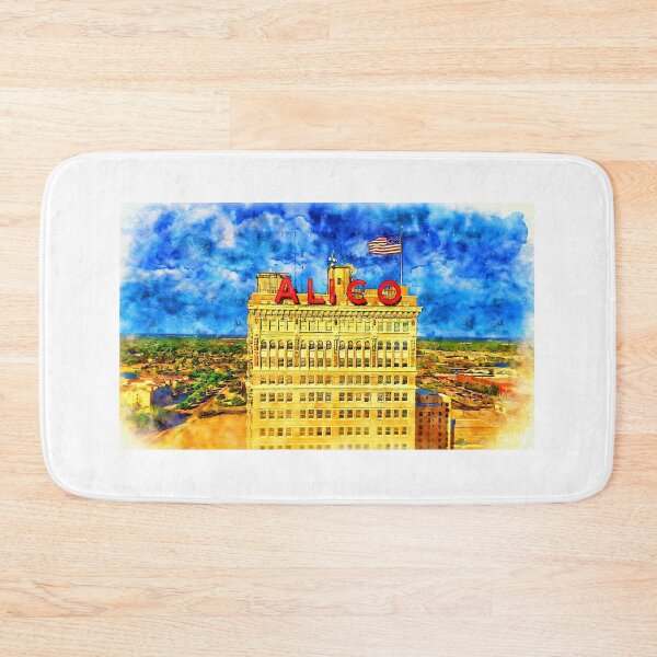 Item preview, ALICO Building in downtown Waco, Texas - pen and watercolor designed and sold by NickoPrints.