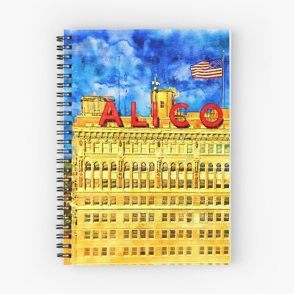 Item preview, ALICO Building in downtown Waco, Texas - pen and watercolor designed and sold by NickoPrints.