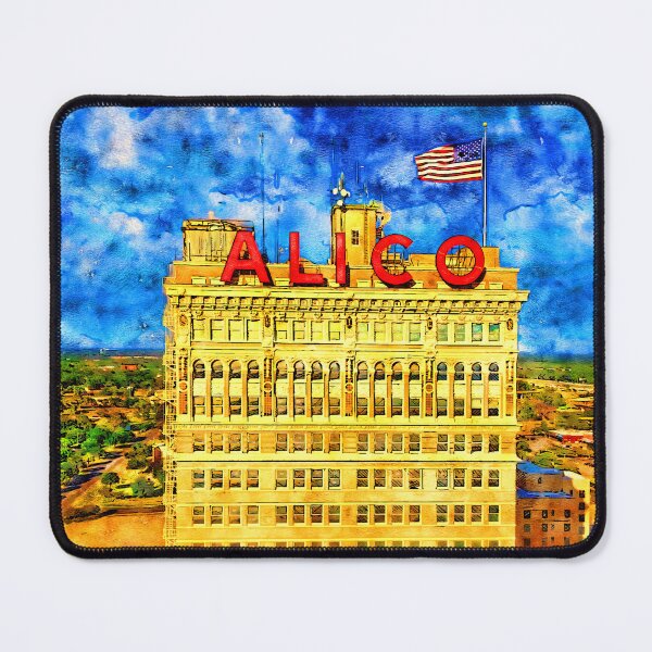Item preview, ALICO Building in downtown Waco, Texas - pen and watercolor designed and sold by NickoPrints.