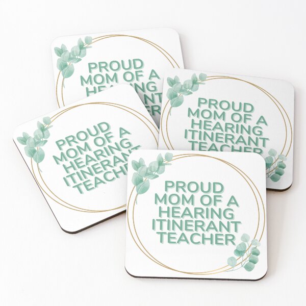 Item preview, Proud Mom of a Hearing Intinerant Teacher in Greenery Hoop designed and sold by Hear4theEars.