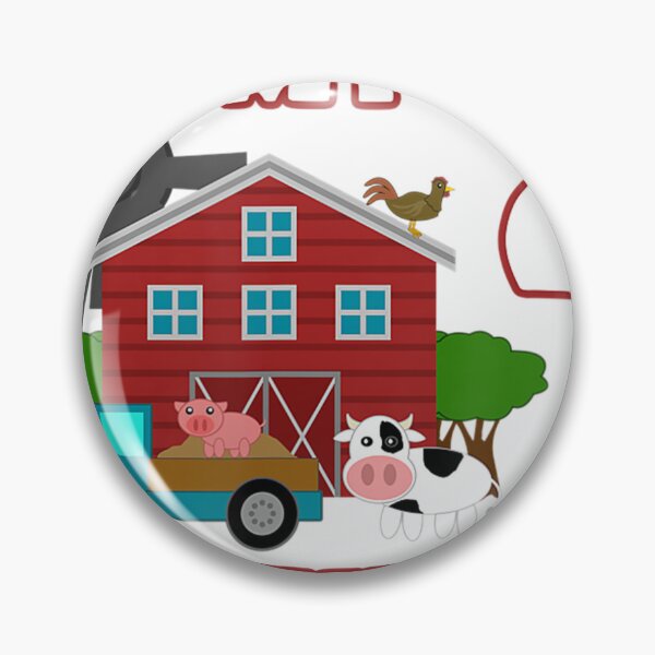 Item preview, Farm Animals Pig Cow Tractor 2nd Birthday 2 year old Gift designed and sold by hakeneckusni.