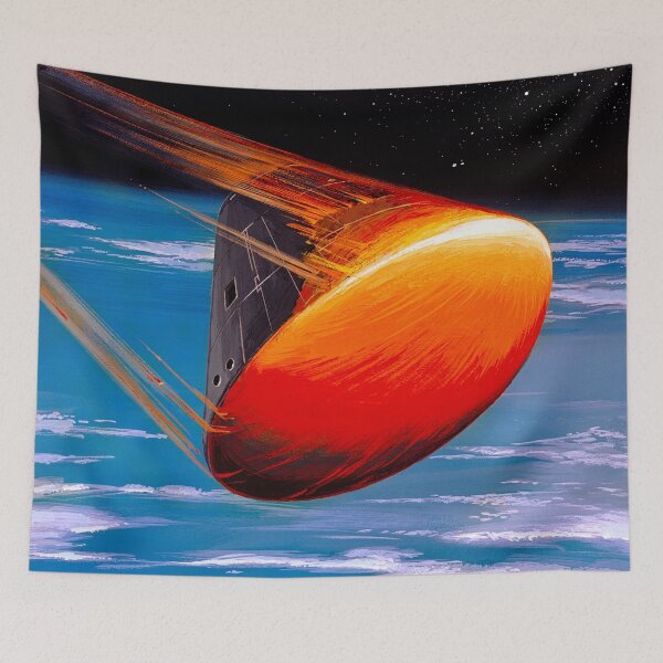 Item preview, Apollo 8 command module in re-entry - 1968 Concept Art designed and sold by arthook.