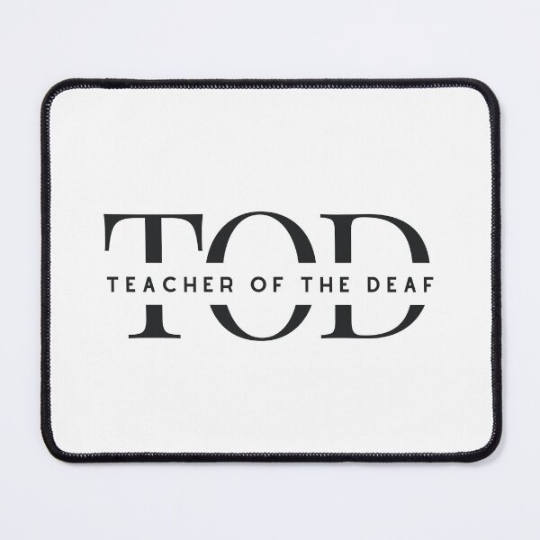 Item preview, Teacher of the Deaf and Hard of Hearing (TOD) in Black and White Overlay designed and sold by Hear4theEars.