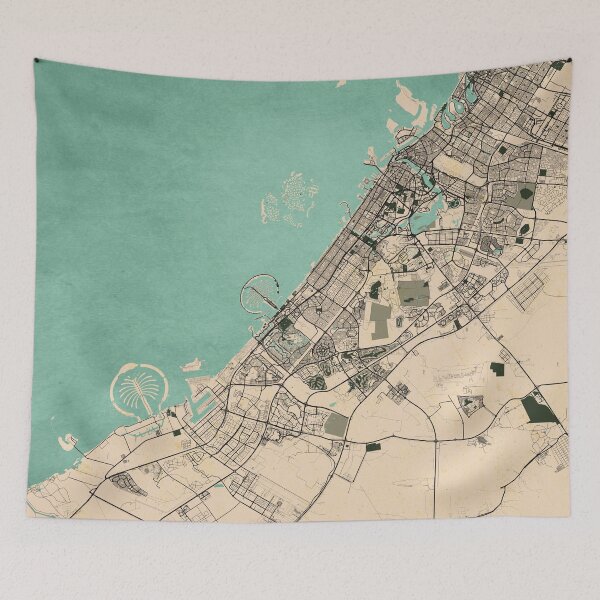 Item preview, Dubai City Map of UAE - Vintage designed and sold by deMAP.