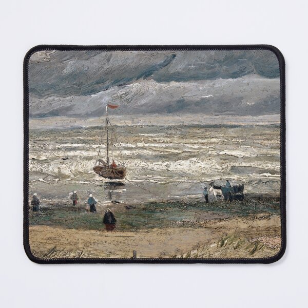 Item preview,  Beach at Scheveningen in Stormy Weather. designed and sold by Body-and-nature.