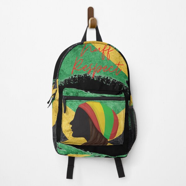 Item preview, Nuff Respect Rastafarian Girl sketch with Jamaica Flag designed and sold by M-Infinite.