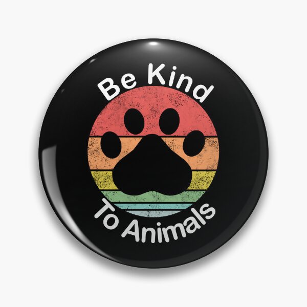 Item preview, Be Kind To Animals - Cat Paw on Retro Sun Background - Dark designed and sold by avataraustin.