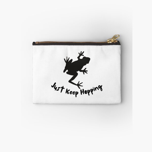 Item preview, Just Keep hopping Frog Aesthetic Frog Pun Inspirational Quote designed and sold by CaitU.