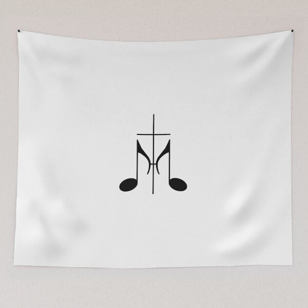 Item preview, Gospel music note with cross (black color) designed and sold by lisaberton.
