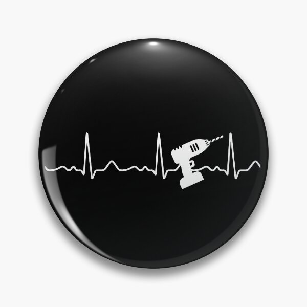 Item preview, Cordless screwdriver - heartbeat, pulse, heart line, ECG designed and sold by Mohja-Design.
