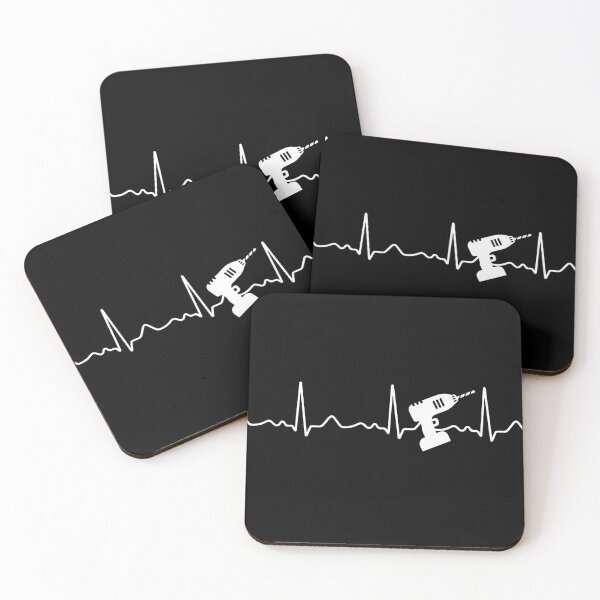 Item preview, Cordless screwdriver - heartbeat, pulse, heart line, ECG designed and sold by Mohja-Design.